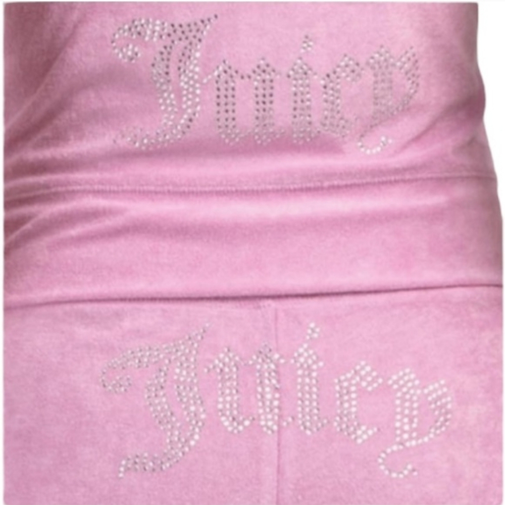 Juicy Couture Tracksuit Short Set Dewberry Pink Velour - Hoodie Matching Set - Picture 3 of 9